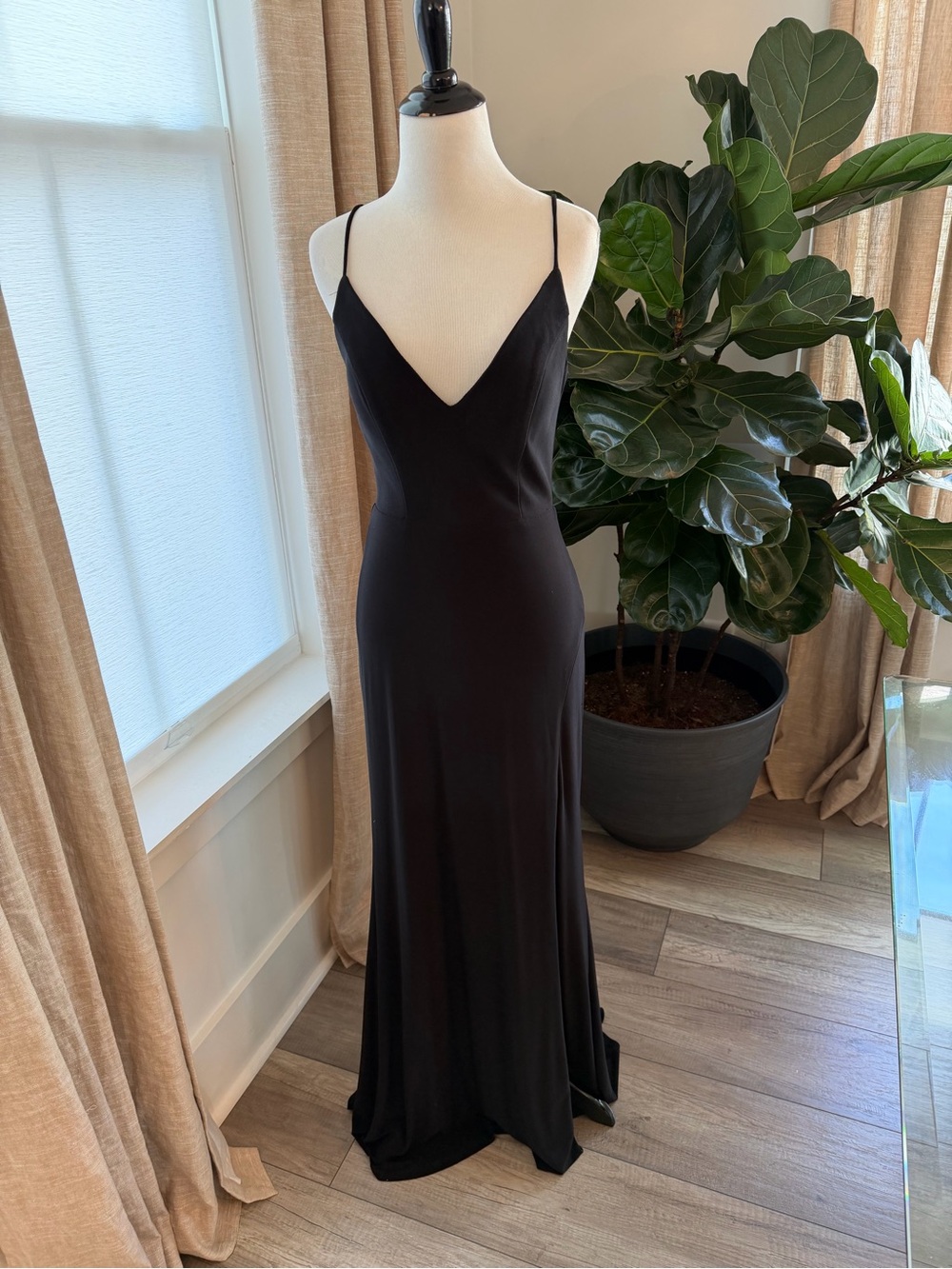Jump Black Spaghetti-Strap Maxi Dress